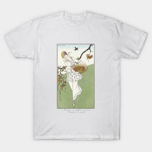 Toilettes de Taffetas Fashion Illustration by George Barbier T-Shirt